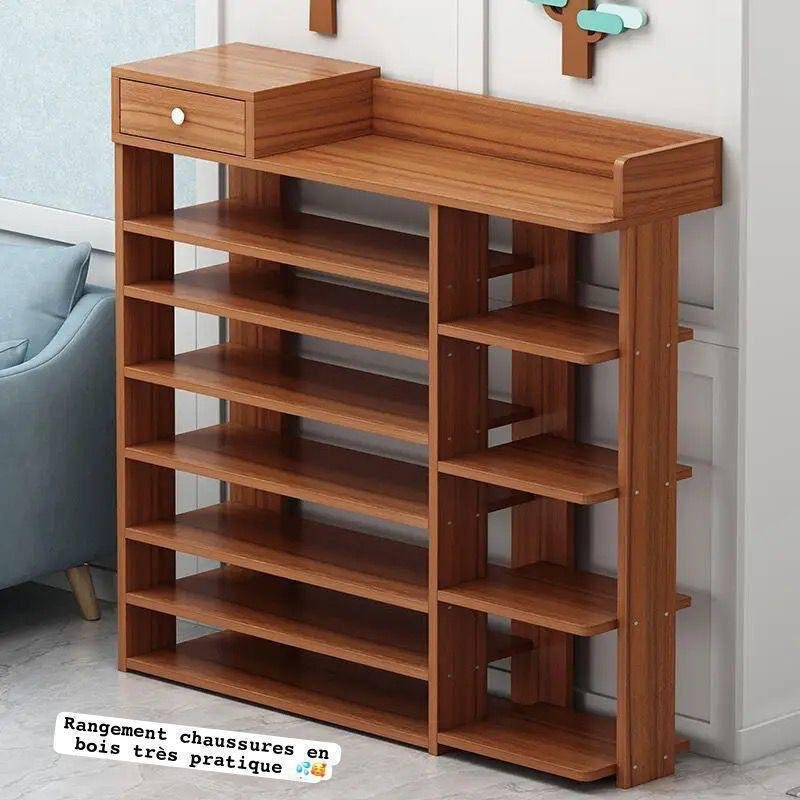 Rangement chaussures en bois - Photo 2