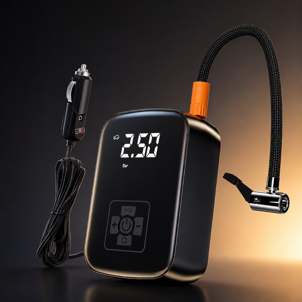 Compresseur d'Air Filaire Intelligent Pour Voiture - Gonfleur de Pneu12V Allume-Cigare - Photo 2