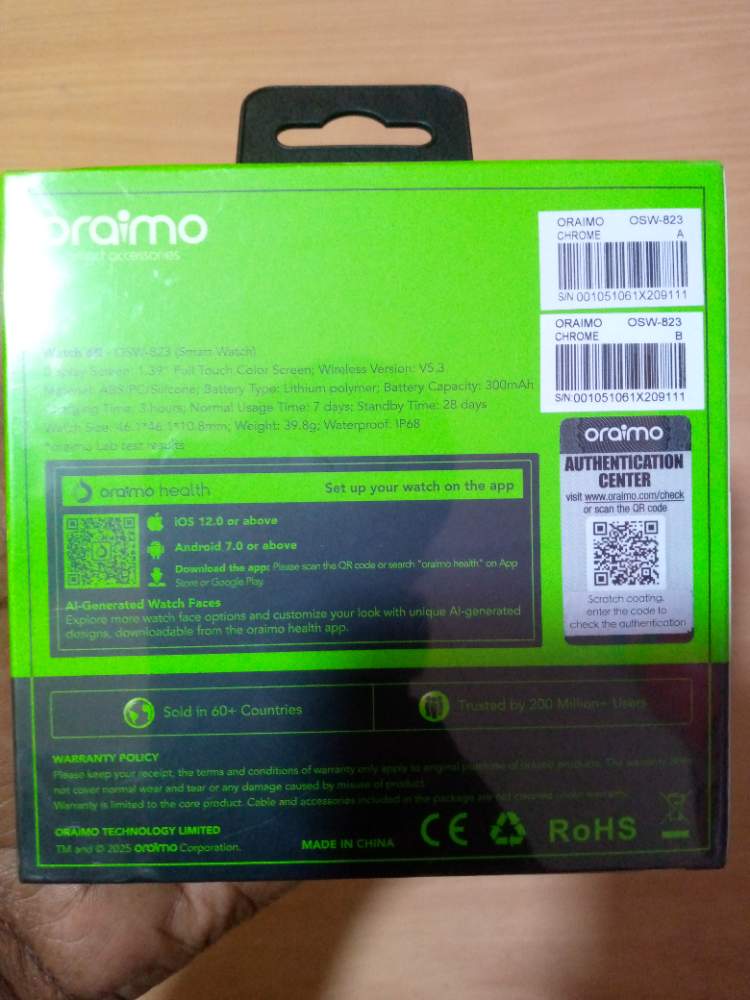 Oraimo Watch 6R OSW-823 