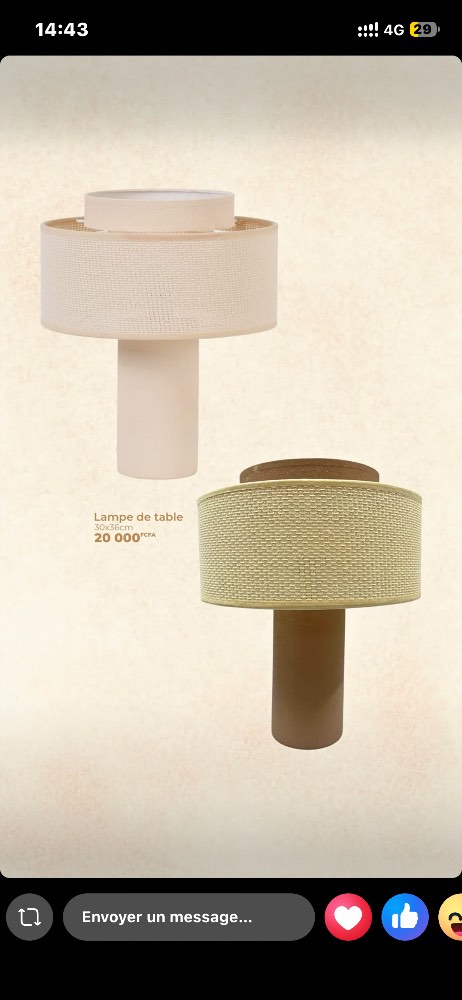 Lampe de table 30x36cm 