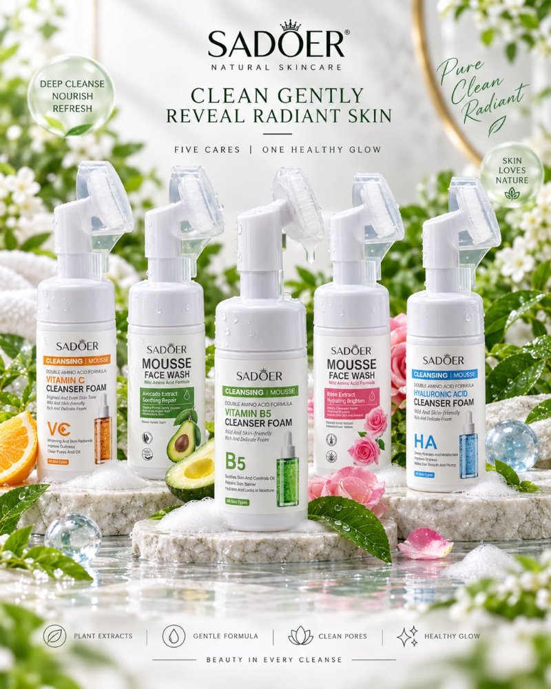 Mousse nettoyant visage exfoliant 
