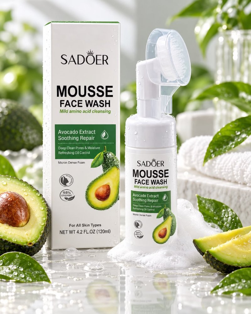 Mousse nettoyant visage exfoliant 